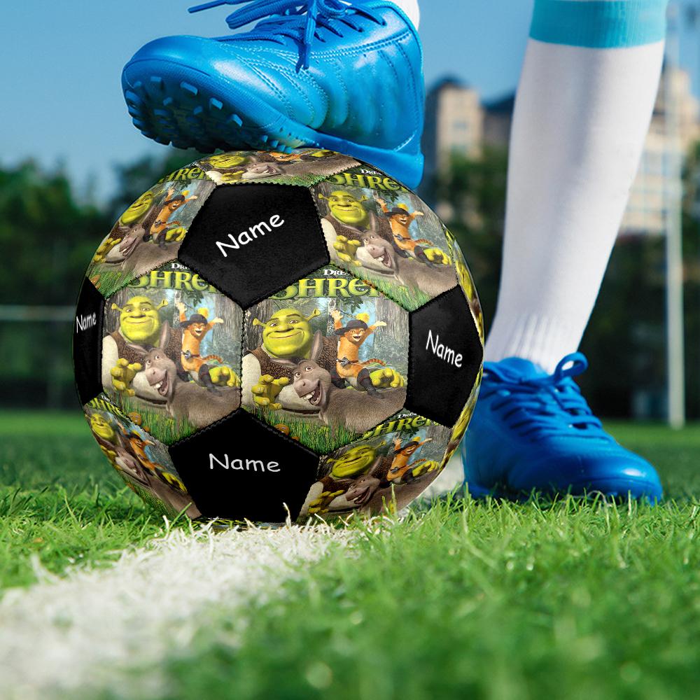 Custom Name Shrek Theme Size 5 Soccer Ball, Suitable for Both Indoor and Outdoor Matches, a Gift Suitable for Everyone.