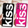 Letters Kiss Phone Cover Case for Motorola Moto G50 G32 G51 G73 G53 G30 G71 G60s Edge 20 Pro 30 Lite G22 Edge40 G52