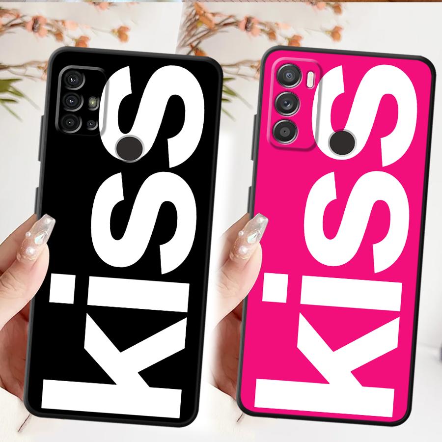 Letters Kiss Phone Cover Case for Motorola Moto G50 G32 G51 G73 G53 G30 G71 G60s Edge 20 Pro 30 Lite G22 Edge40 G52