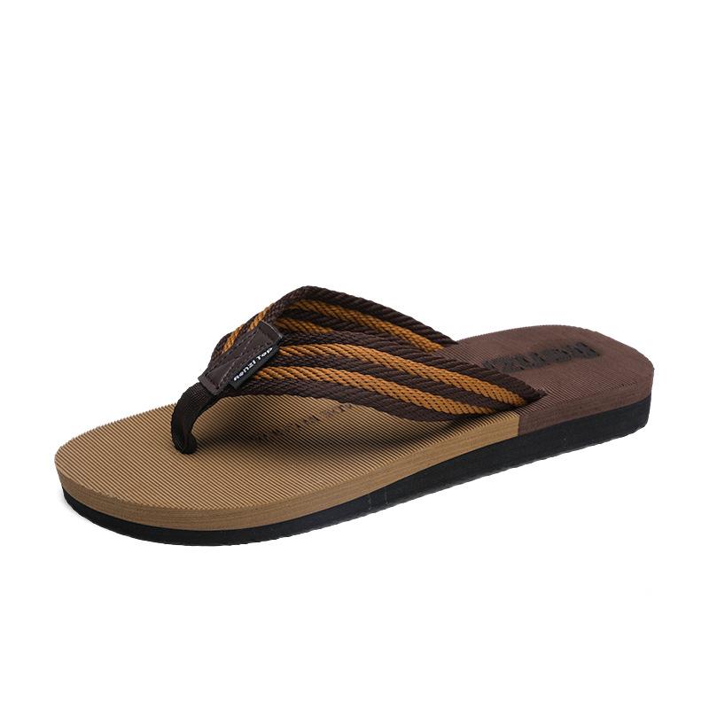 

Популярные персонализированные шлепанцы мужские летние нескользящие сандалии натирающие ноги модные износостойкие для улицы пляжные тапочки мужские 45 коричневый