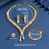 Sencillo y elegante, conjunto de cuatro piezas de alta calidad: collar, pendientes, pulsera y anillo de oro. Los productos nuevos se venden bien