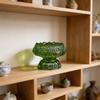 Elegant Glass Lamp Stand With Traditional Eight Favorable Pattern For Worship And Home Display