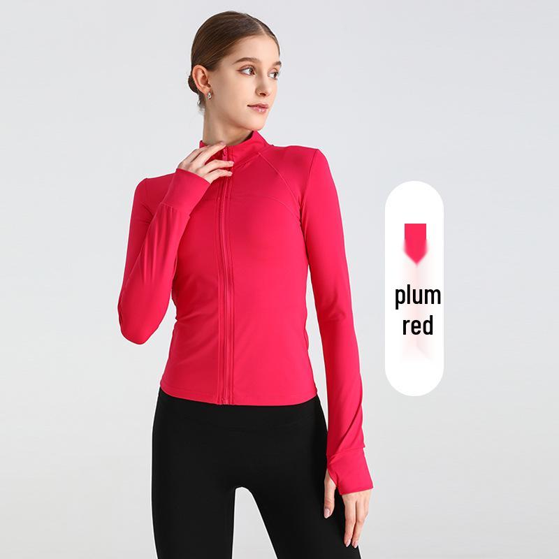 Cardigan Corto da Donna a Manica Lunga con Collo Alto e Vestibilità Slim - Perfetto per Yoga Autunnale, Corsa e Fitness