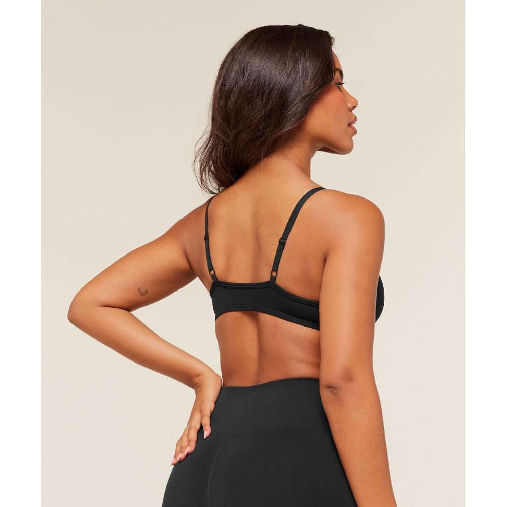 Gymshark Soft Sculpt V Neck Sports Bra Black B5b9n Bb2j