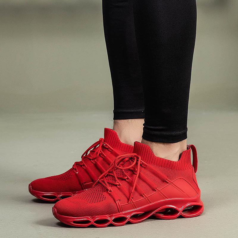 Męskie buty nowe letnie buty męskie z tkaniny fly-woven oddychające codzienne buty sportowe modne siatkowe buty do biegania 989