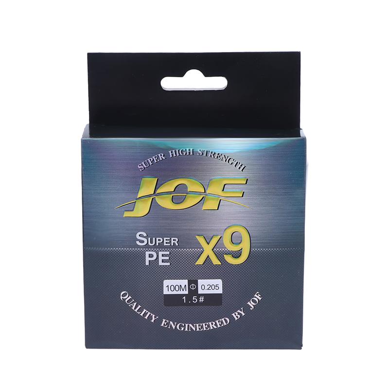 Pe Braided Fishing Line, 9 Braids, Wear-Resistant For Freshwater And Saltwater Available In Rainbow And Gray Colors