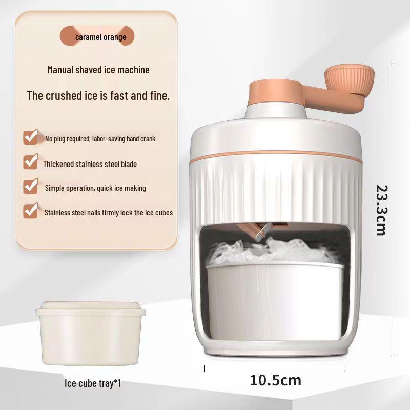 

Portable Hand-Crank Ice Shaver: Mini Smoothie Maker & Manual Ice Crusher for Home Kitchens