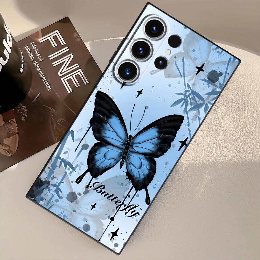 Creative Cartoon Butterfly Case for Samsung Galaxy S26 Ultra S24 Note 20 8 9 10 S10 S9 S21 FE S23 S20 Ultra S25 Plus Funda Phone