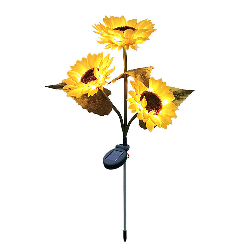 LED Solar Simulation Sunflower Lights Garden Yard Lawn Night Lights Landscape Lamp Home Decorative Flower Lights