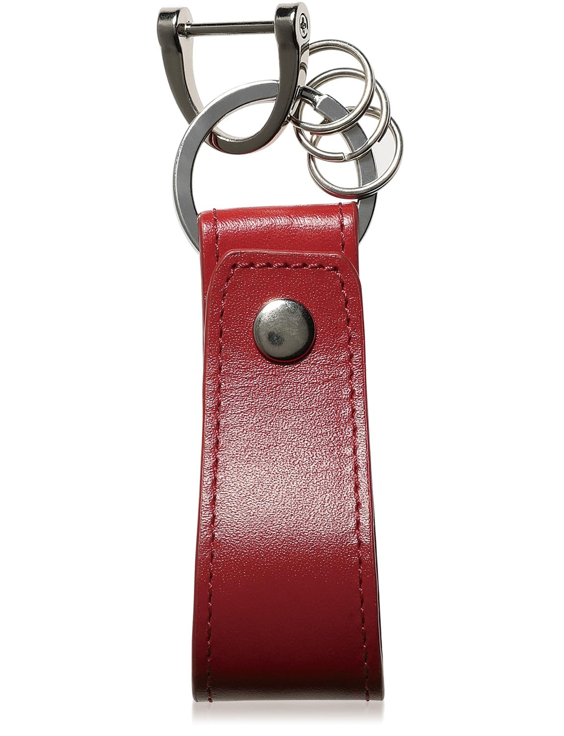 

Italian Leather Belt Loop Key Key Charm IKH6 [BLUE SINCERE] Keychain, Ring, / (Vermilion Red)