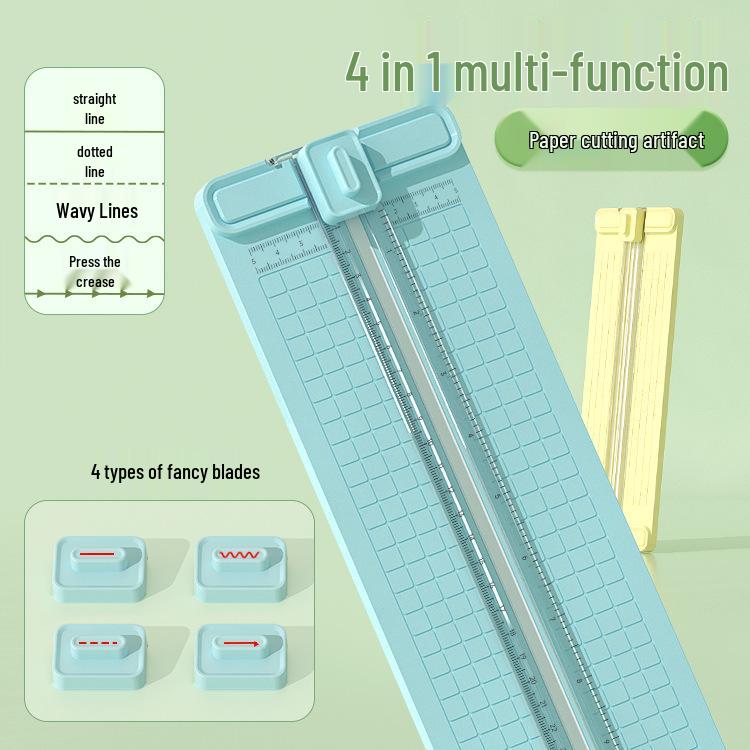 4-in-1 Multifunctional A4 Paper Cutter with Switchable Blades for Photo and Card Cutting