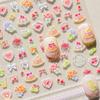 5D Pudding Jelly Dessert Fruit Cherry Pink Claw Print Bowknot Tie Knot Love Heart Stars Nail Art Sticker Adhesive Manicure Decal