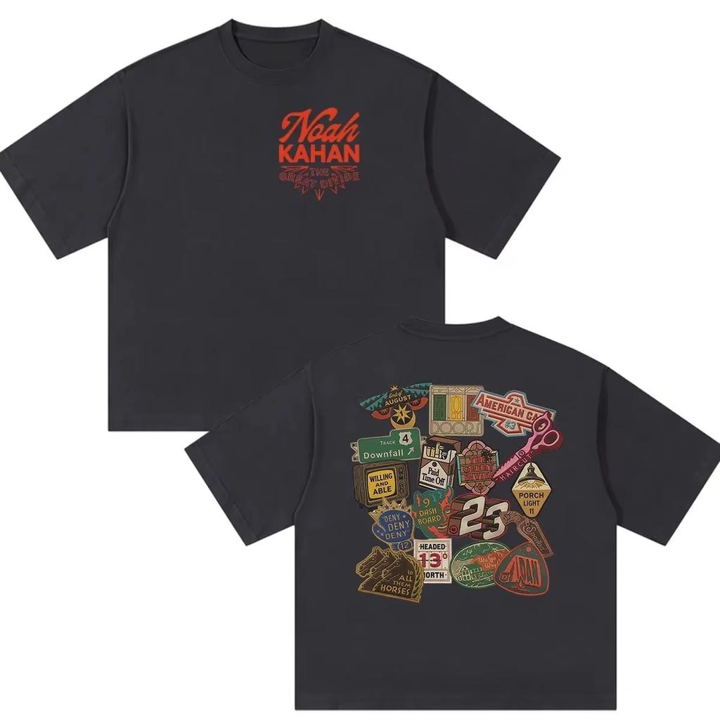 Noah Kahan The Great Divide Tour 2026 Graphic Tshirt Vintage High Quality Oversized Harajuku Clothing Short Sleeve Casual Tees
