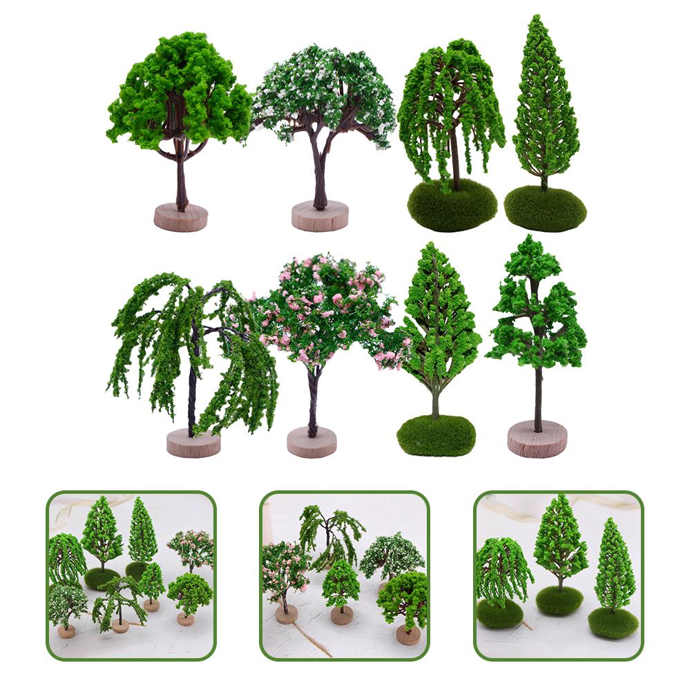 8 Stück Mikrolandschaft Baum Szenerie DIY Bäume Dekoration Mini Gartendekoration Modelle