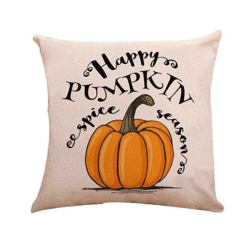 Halloween Pumpkin Series Throw Pillow Covers With Digital Printing Of Short Plush Fabric Car-Shaped Sofa Cushion Home Decor