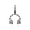 Hip Hop Sport Dumbbell Headphone Pendant Necklace Men Trendy Jewelry