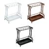 Compact Umbrella Stand with Drip Tray, Multifunctional And Metal Storage for Hotel Entrance.