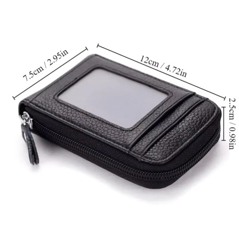 Organ-Kartenetui Edition Tragbar Damen Herren Kurze Bankkartenhülle Visitenkartenclip Reißverschluss Vertikale Handtasche