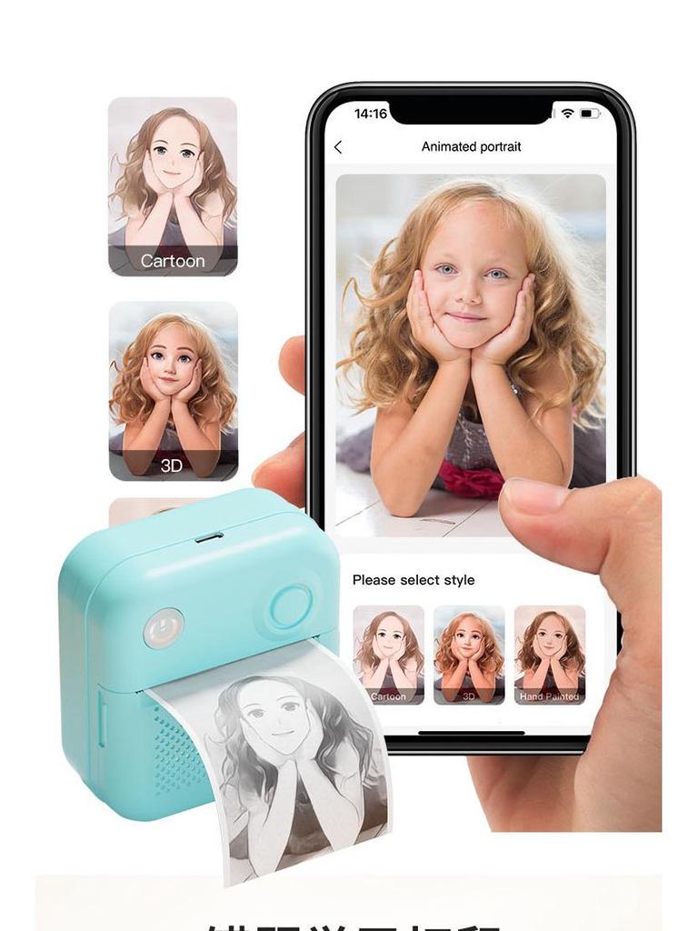 Portable Mini Thermal Printer for Photos & Labels - Ideal for Students & Homework Assistance