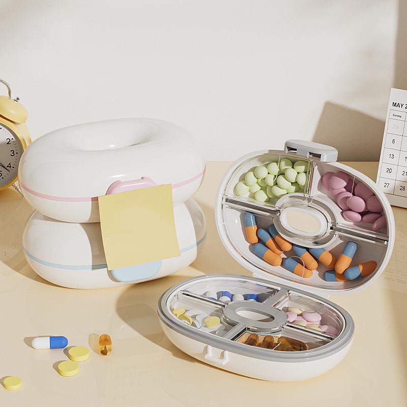 Portable Mini Medicine Box With 7 Grids Independent And Covered Packaged Pill Storage Box 7-Day Portable Vitamin Fish Oils Case