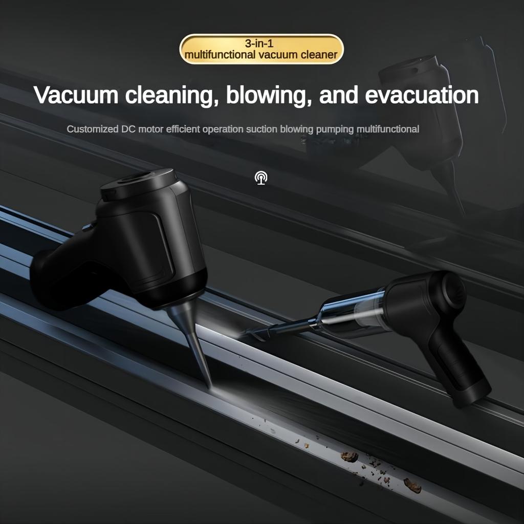 Aspirateur sans fil polyvalent, peut être utilisé aussi bien dans les voitures que dans les maisons. Avec une longue durée de vie de la batterie, il peut nettoyer efficacement la poussière, les débris et les poils d'animaux