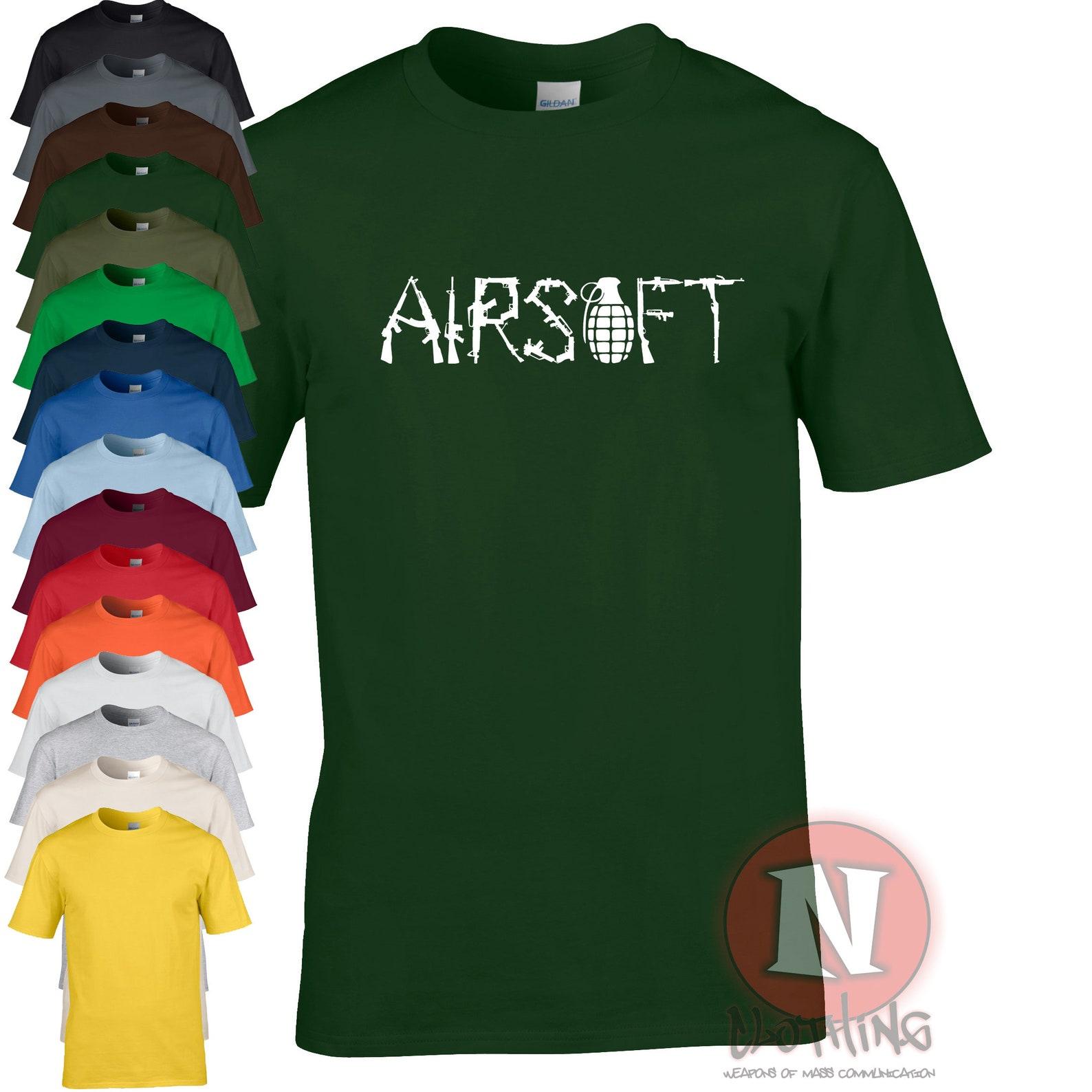 Airsoft weapons design T-Shirt unique and exclusive to Naughtees clothing sniper grunt special forces XL