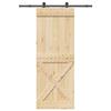 VidaXL Sliding Door and Hardware Kit 85x210 Cm Solid Pine 3332762