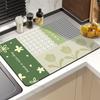 Kitchen Countertop Draining Mat Diatomaceous Earth Water Absorption Foot Mat Bathroom Non-Slip Floor Mat Rubber Soft Mat