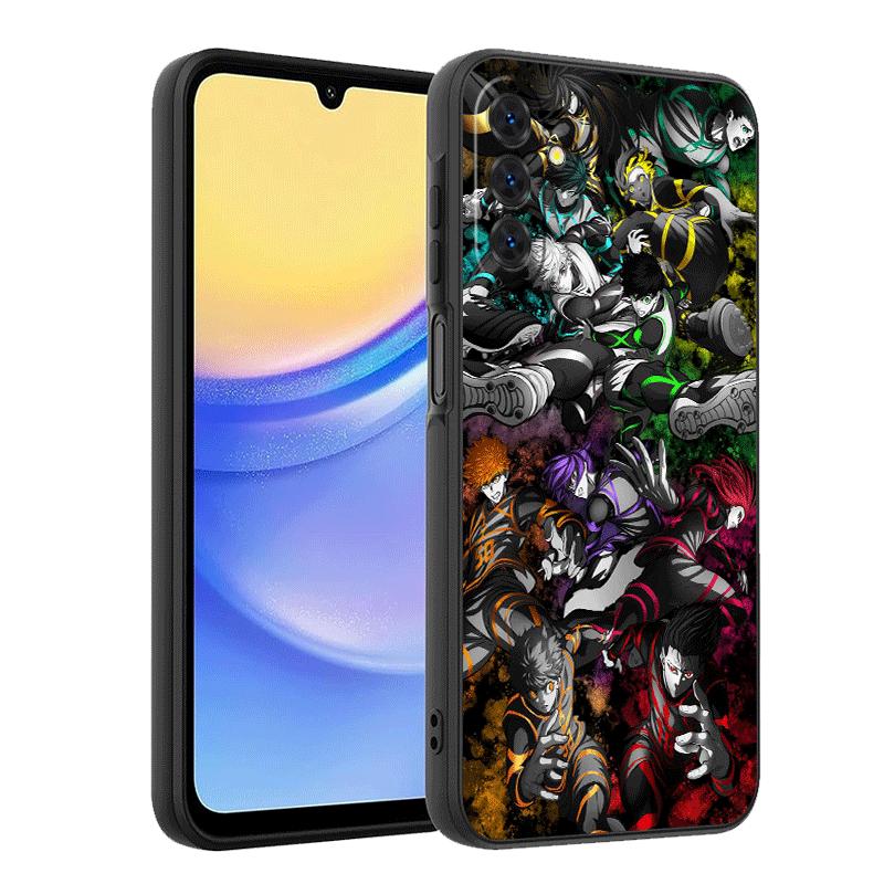 Blue L-Locks Football Anime Soft Phone Case for Samsung A17 A37 A57 A16 A26 A36 A56 A15 A25 A35 A55 A14 A24 A34 A54 A13 A23 A33