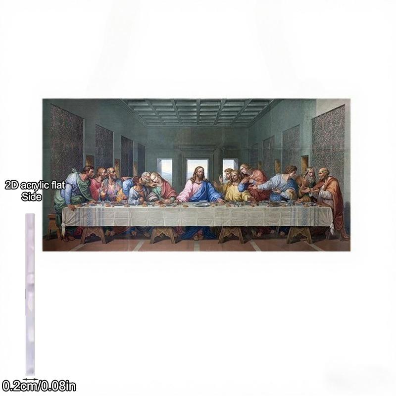 1pcs Famous The Last Supper, Acrylic Sign, Four Seasons Decoration, with Wall Hanging, Novelty Home Decor, Perfect Durable for Bedroom