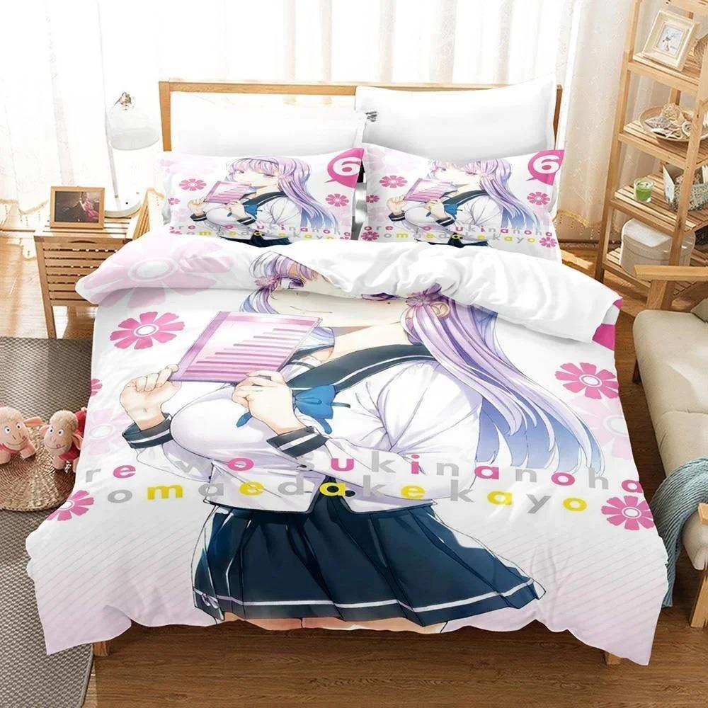 Anime Ore O Suki Nano Wa Omae Dake Kayo Bedding Set Single Twin Full Queen King Size Bed Set Adult Kid Bedroom Duvetcover Sets