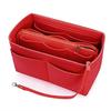 Solid Color Zippered Felt Cosmetic Bag - Large Capacity, Travel Wash Bag, Medium Size Customizable