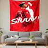 Red footballer number 7 celebration gesture patterned tapestry for bedroom and living room home decor sofas