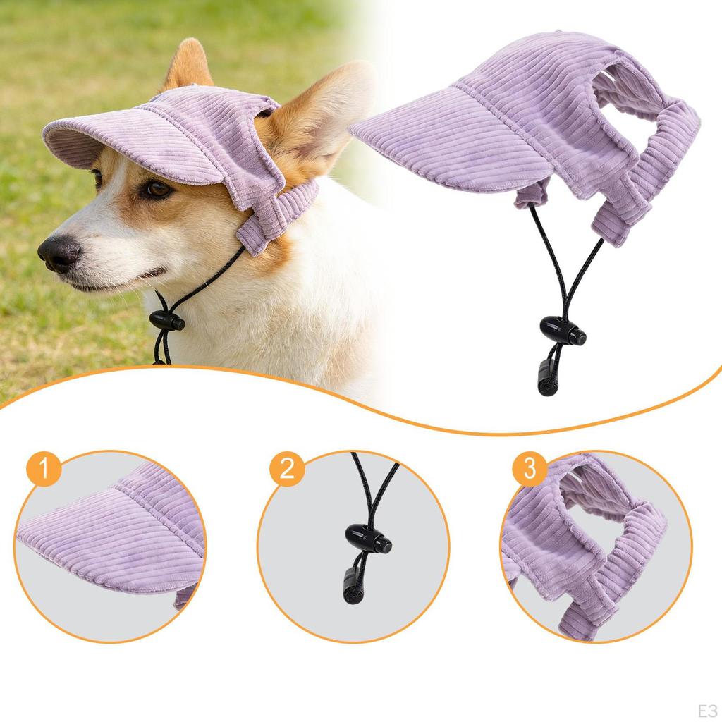 Dog Baseball Adjustable Fashion Corduroy Comfortable Puppy Sunbonnet Sun Protection Hat for