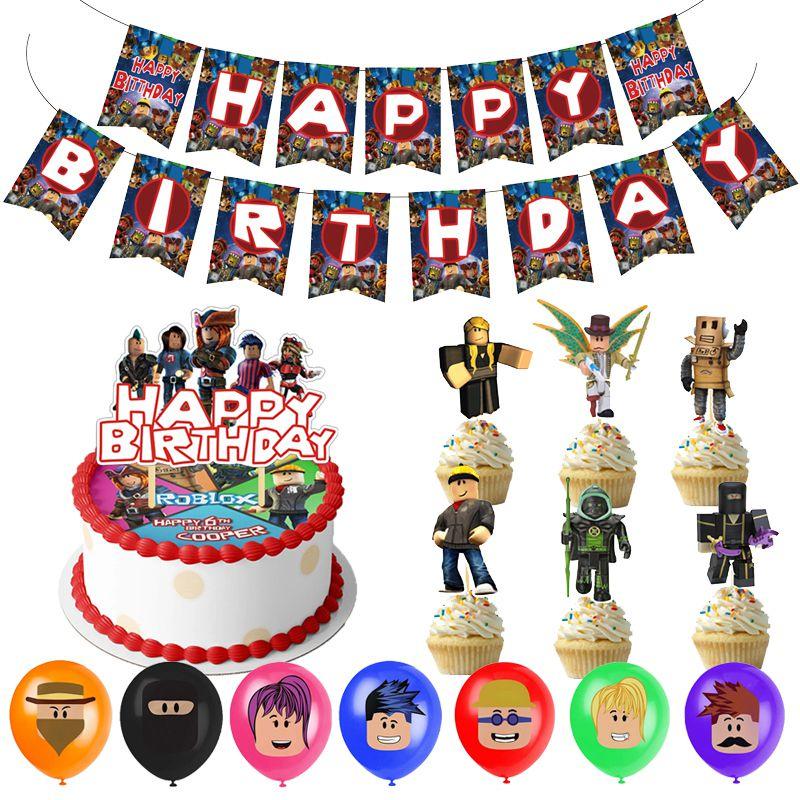 Birthday Boys Kids Party Supplies Decor Suit Banner Balloon Cake Topper