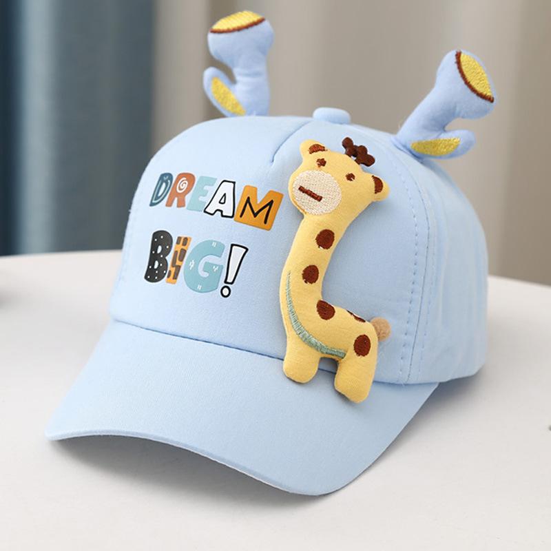 JYL TS DIY Giraffe Kids Cap Mesh Summer Sun Hat Polyester