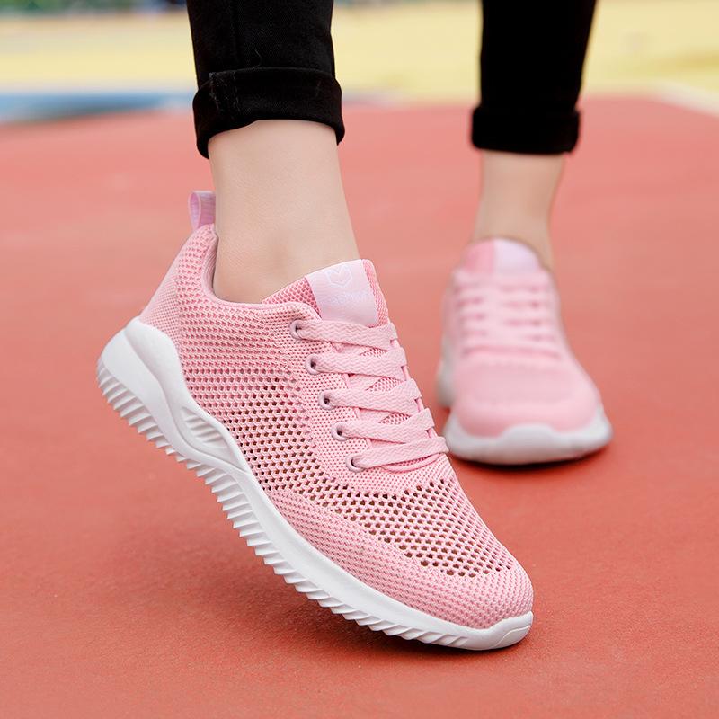 Sommer leichte Netzschuhe weiche Sohle hohl Single-Mesh flacher Absatz Netz atmungsaktiv lässige Laufschuhe