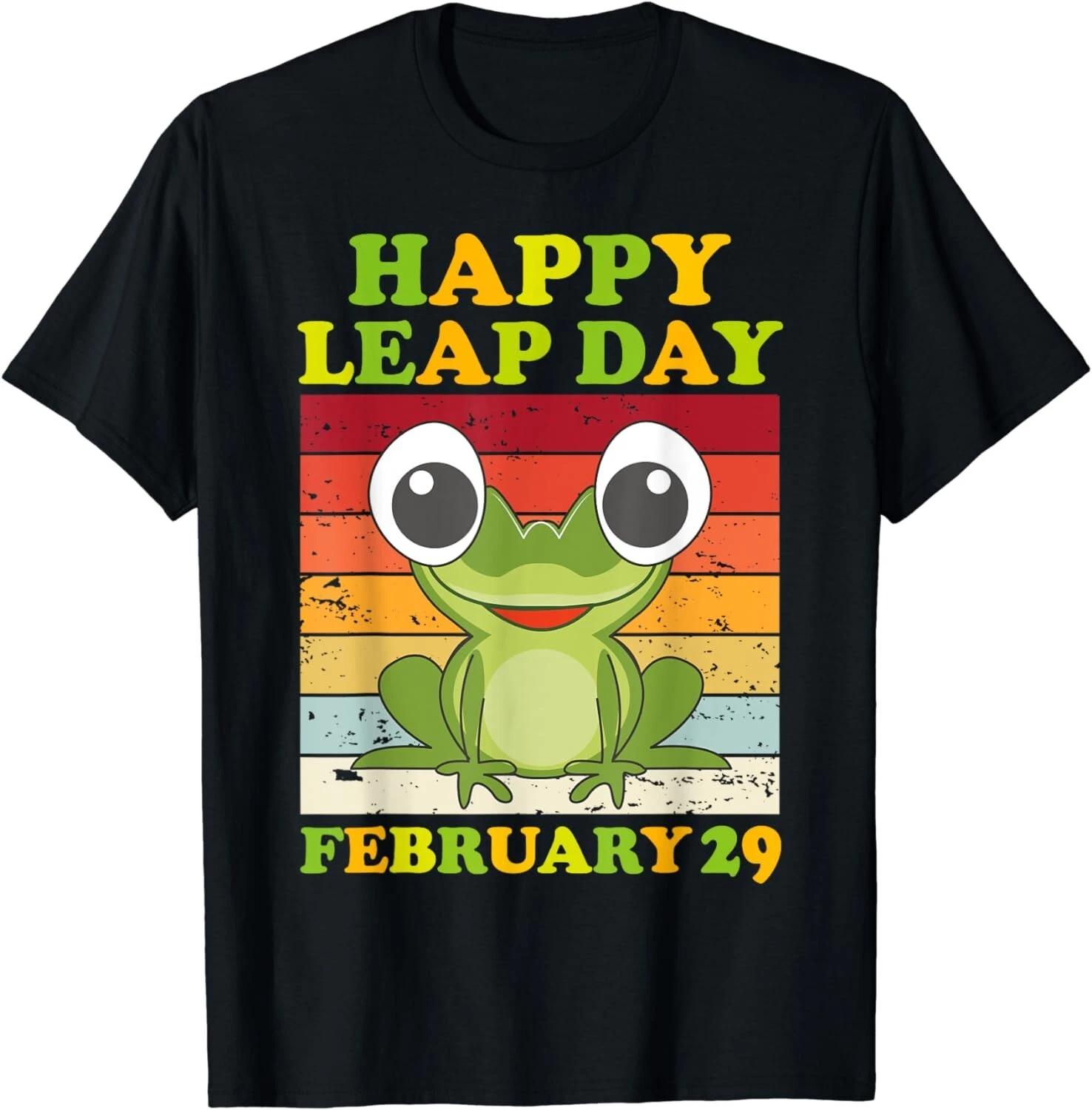 

Funny Frog Happy Couple Leap Day February 29, leap birthday Gift Unisex T-Shirt XL
