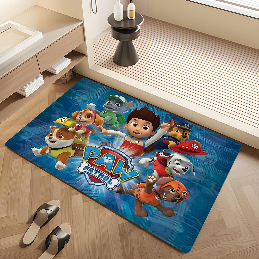 Anime P-Paw P-PatrolS Cute Bathroom Mat Kids Room Bedroom Decoration Balcony Anti-Slip Doormat Living Room Welcome Rug
