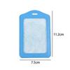 with Clear Lanyard File Leather Imitation Badges Case Bus Card Sets ID Holder Card Sets