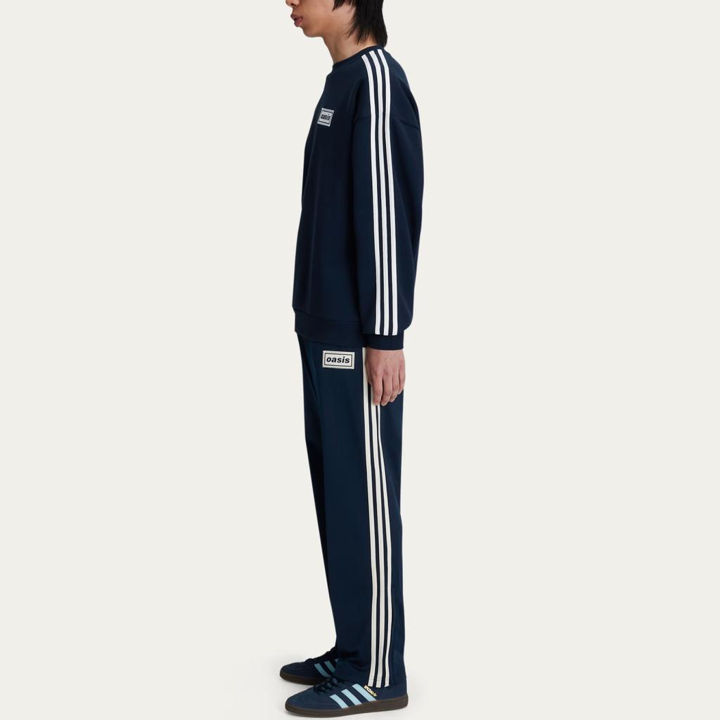 Adidas Originals X Oasis Collaboration 3-Stripes SS25 Fashion Round Neck Pullover Loose Long Sleeve Sweatshirt Unisex sweatshirt KT-3453