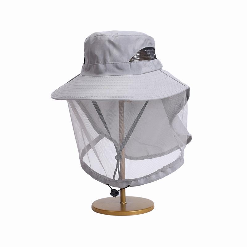 Men's Outdoor Mosquito Protection Fishing Hat with Face Shield and Bee Protection Mesh Mask.