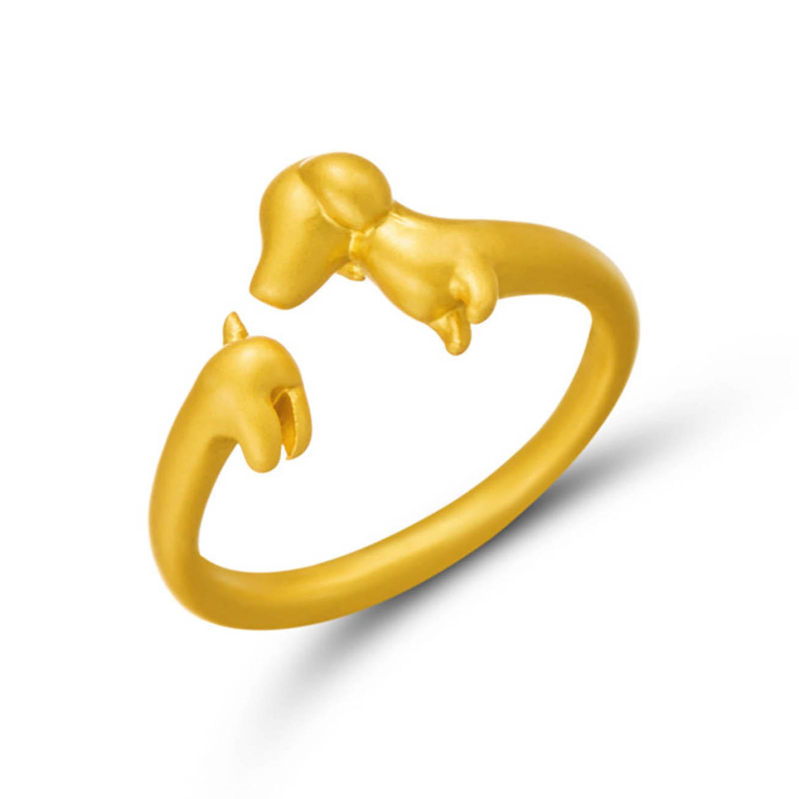 

Уникальные кольца в стиле таксы, регулируемый размер, открытые кольца, ювелирные изделия, индивидуальное украшение для пальцев, ретро-украшение для пальцев