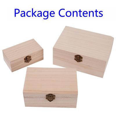 Scatola di Natale 1pz/3pz Legno Naturale Quadrata per la Casa