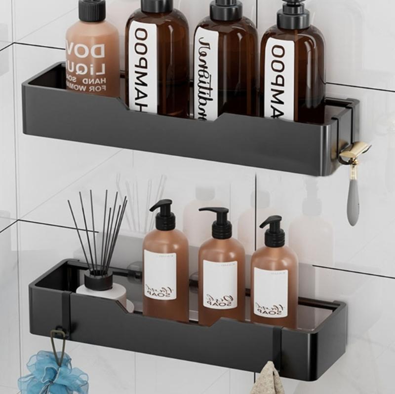 Shower Shelf Not Drilling Shower Shelf Shampoo Holder for Shower Bathroom Organisers with Soap Dish Adhesive Stand 2pcs