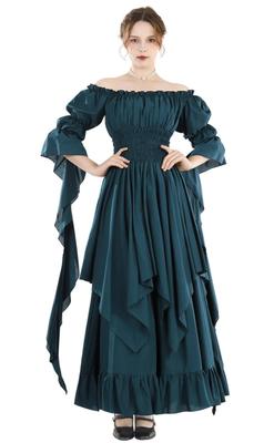 Qichenk Gothic Lolita Long Medieval European Lolita Long Princess Princess Party Plus Dress, Costume, Dress, Sleeves, Cosplay, Dress, Cute, Elegant,
