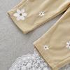 Korean Style Floral Embroidered Girls' Overalls - Cute Baby Jumpsuit for Spring & Autumn