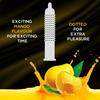 KamaSutra Mango Pleasure Flavored Condoms, Fun of Flavors for Men & Women, Dotted for Extra Stimulation, Clear, 10 Count