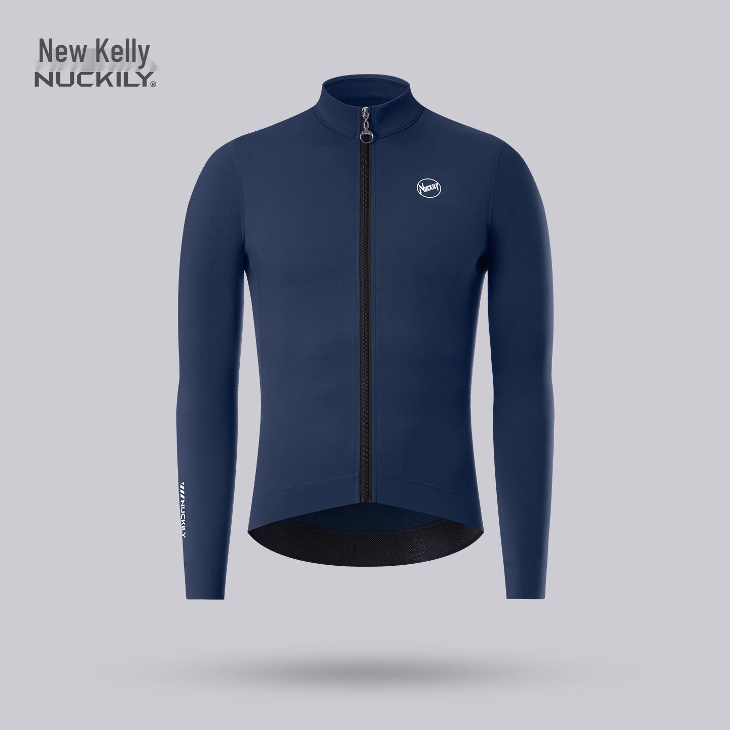 NUCKILY Autumn/Winter Fleece Cycling Jersey for Men & Women - Long Sleeve, Warm, Road Bike Jacket Medium