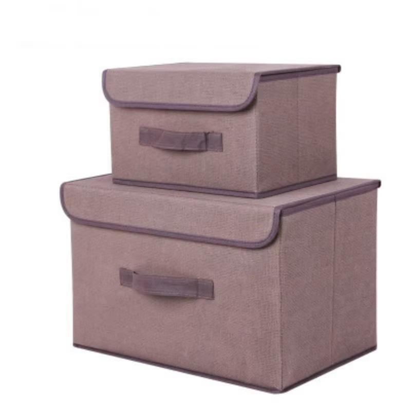 NEW Home Fabric Foldable Linen Organizing Box Multifu Non-woven Fabric Dust-proof Storage Box Dormitory Interior Storage Boxs